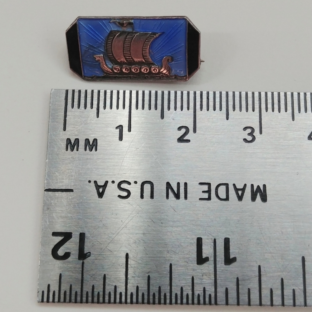 Vintage Viking Norse Ship Pin - Picture 4 of 9